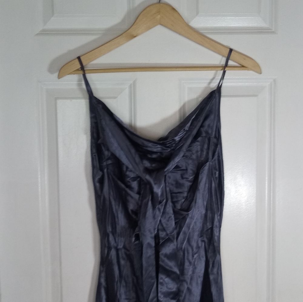 Topshop Tie Back Satin Bridesmaid Slipdress Size 4 - Picture 7 of 13